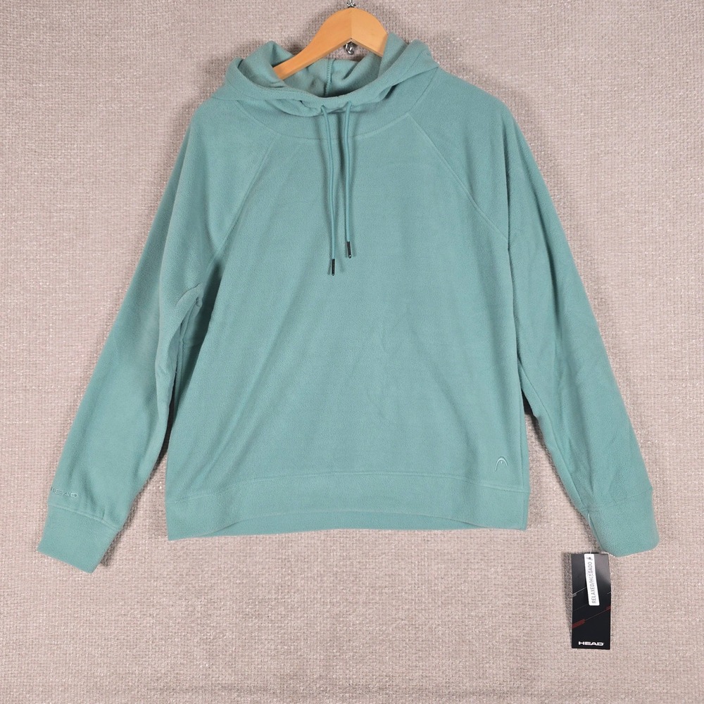 Head Astir Cozy Hoodie Womens Medium Canton Teal Fleece Pullover HEW243TL15010